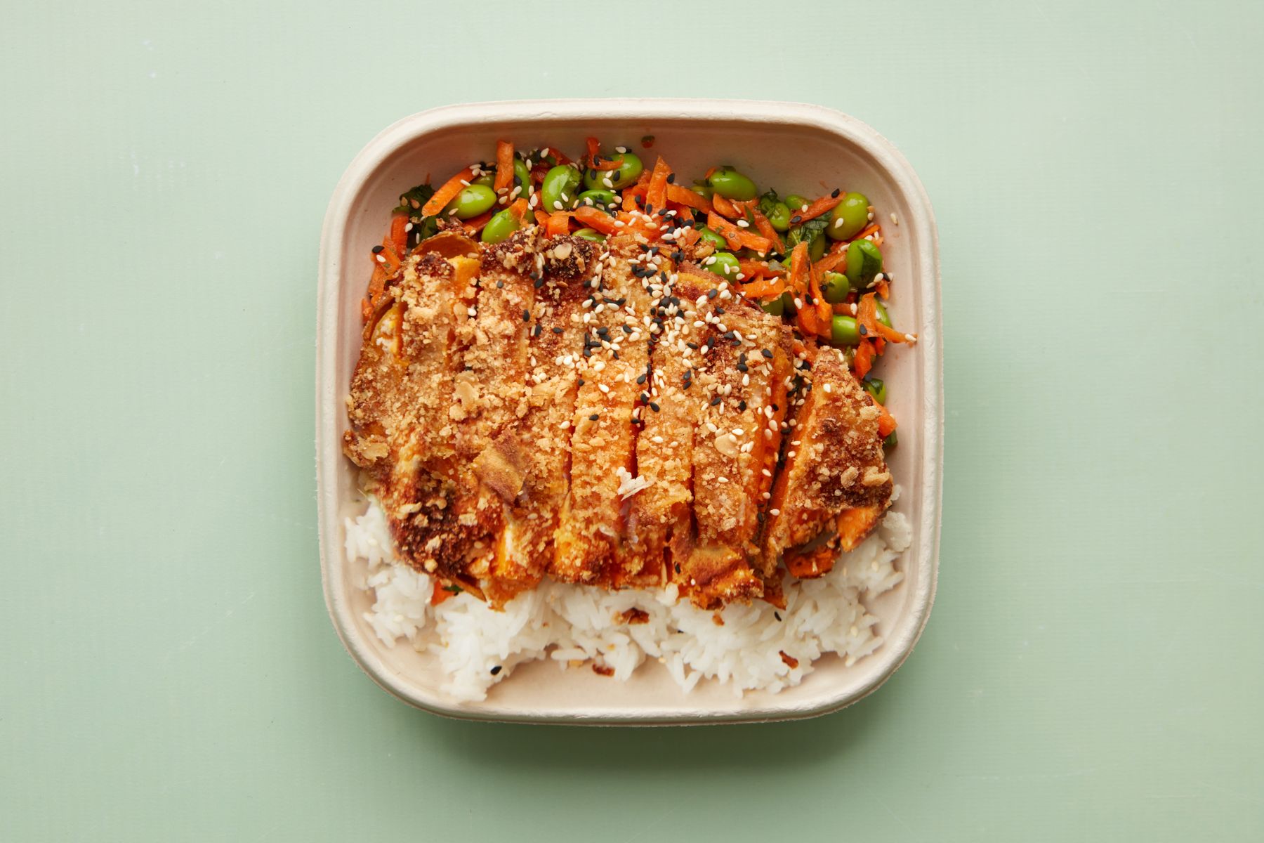 Lions Prep - Balanced Sweet Potato Katsu with Jasmine Rice